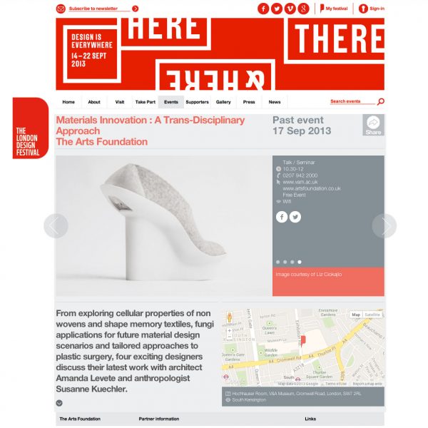 Arts Foundation talk at the V&A Liz Ciokajlo Arts Foundation talk at the V&A