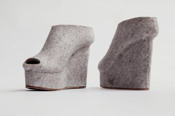 Grey Felt Shoes liz ciokajlo