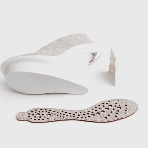 paper pulp study shoes with test materials liz ciokajlo