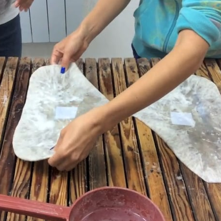 Liz Ciokajlo at Tumar - making Felt prototypes