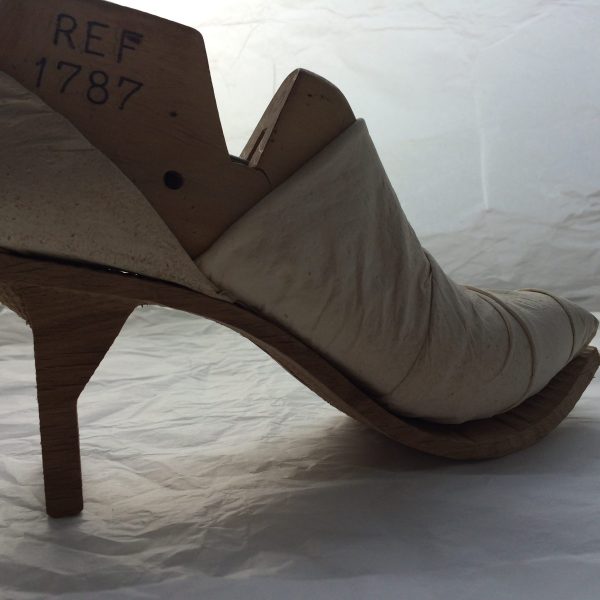 Wedding shoes work in progress before wood refinement Wedding shoes work in progress before wood refinement