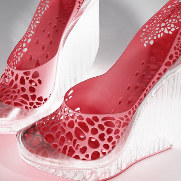 Release design rendered red by Clarks